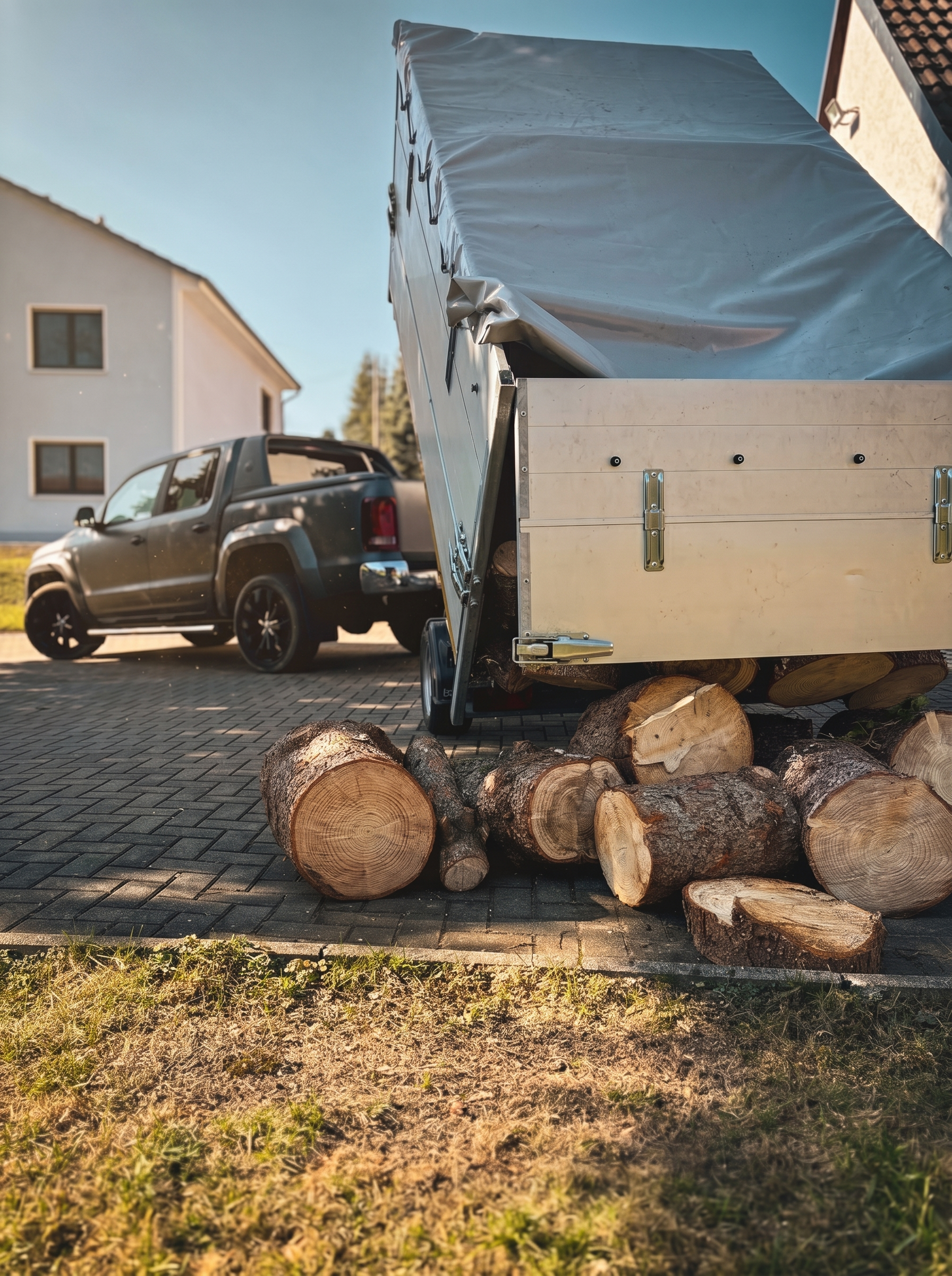 Fuhrpark – Pickup mit Kippanhänger
